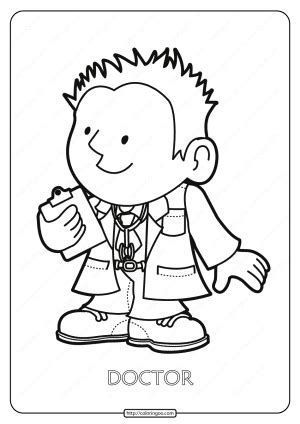 printable doctor  coloring page