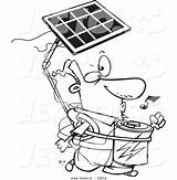Coloring Solar Energy Cartoon Pages Power Vector Outline Renewable Guy Drawing Leishman Ron Getcolorings Getdrawings Paintingvalley sketch template