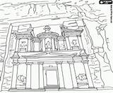 Petra Zabytkowy Budynek Turystyczne Kolorowanki Atrakcje Innych Azja Zabytki Jordanii sketch template