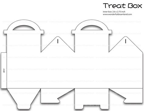 treats gift box template  png instant  printable etsy