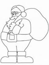 Santa Coloring Pages Christmas Claus Easy Sack Template Simple Kids Print Templates Book Advertisement Ws Coloringpagebook sketch template