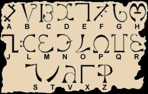 enochian script alphabets symbols  sigils pinterest
