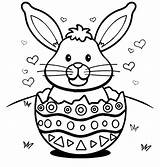 Easter Bunny Coloring Pages Egg Color Hearts Shell Broken Chocolate Number Eggs Getcolorings Print Getdrawings Printable East Colorings sketch template