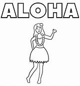 Aloha sketch template