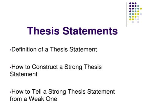 strong thesis statement components   thesis statement
