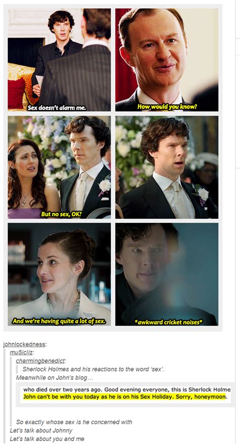 sherlock holmes reaction to the word sex but meanwhile on john s blog sherlocked