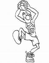 Coloring Pages Basketball Player Printable Track Field Color Popular Coloringhome sketch template