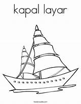 Coloring Layar Kapal Built California Usa Sailboat sketch template