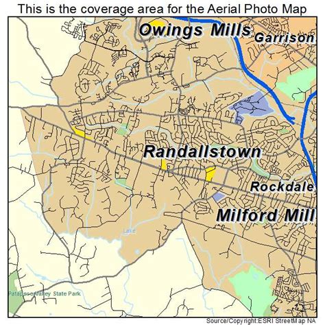 aerial photography map  randallstown md maryland