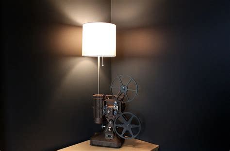 Home Theater Decor Early Brown K108 Movie Projector Table Lamp Etsy
