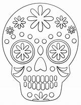 Calavera Calaveras Mexicana Mexicanas Muertos Sencillas Coco Skulls Supercoloring Caveira Azúcar Malvorlagen sketch template