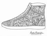 Coloring Pages Shoe Shoes Adults Colouring Jordan Doodles Birds Adult Kendra Print Sheets Doodle Template Printable Sheet Book Books Kids sketch template