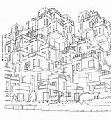 67 Colorare Safdie Disegni Architettura Moshe Mcdonald Adulti Habitation Coloriages Adultos Adultes Fantastic Justcolor Donalds Fiabe Nostrofiglio sketch template