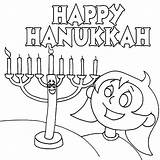 Coloring Chanukah Pages Celebrating Girl Visit Colouring Color Hanukkah sketch template