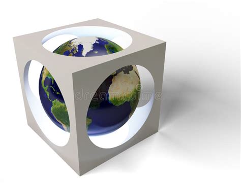 earth cube stock illustration illustration  cube ecosystem