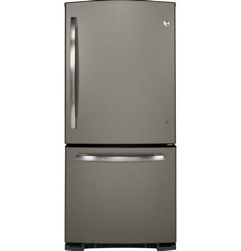 ge appliances gdegmhes  cu ft bottom freezer refrigerator slate