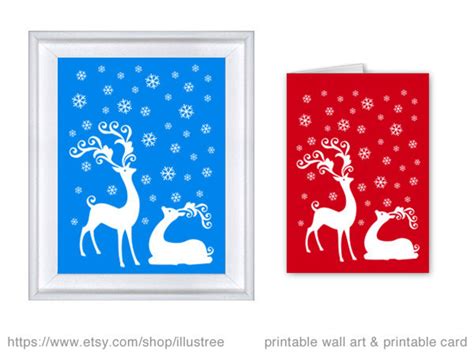 printable christmas card  print wall art digital clip etsy