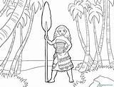 Moana Coloring Party Birthday sketch template
