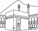 Coloring Pages Al Kaaba Coloriage Colouring Hajj Kids sketch template