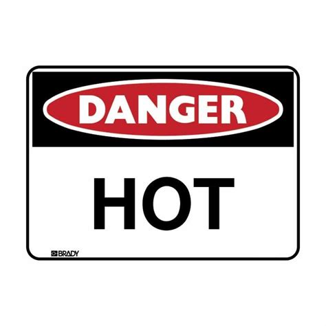 taylor safety equipment danger hot  adhesive vinyl mm  mm