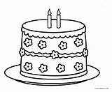 Cake Coloring Template Tiered Birthday Pages Printable sketch template