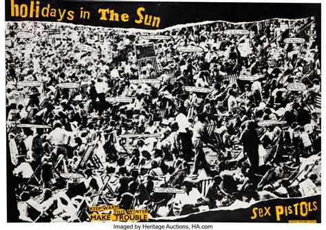 Sex Pistols Holidays In The Sun Promo Poster Virgin 1977