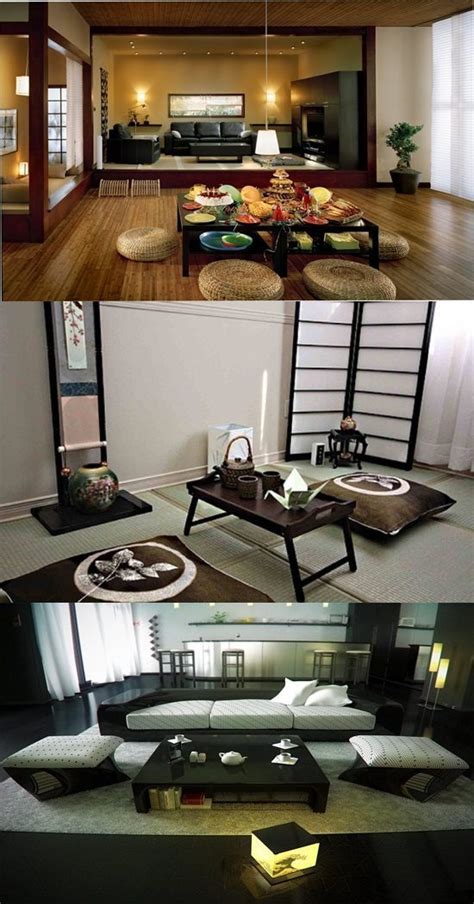Japanese Living Room Interior Designs Elegant Living