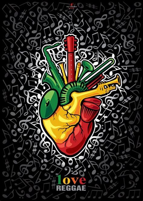 Reggae The Heartbeat Of A People MÚsica Desenho De Tatuagem