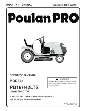 fillable  poulan pro ppesa snow thrower user manual pages fax email print pdffiller