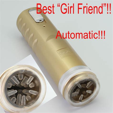 Gold Electric Retractable Male Masturbator Pussy Cup