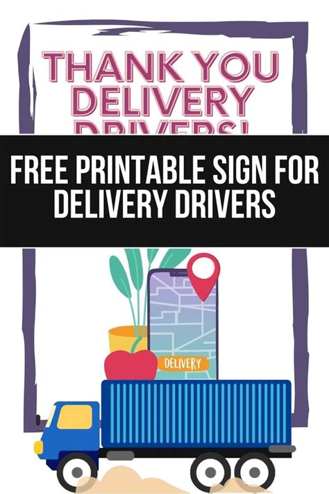 delivery driver snack sign  printable video video printable