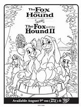 Hound Fox Coloring Pages Rox Et Rouky Coloriage Dessin Dixie Print Printables Kids Ligne Cartoons Colorier Template Word Le Library sketch template