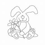 Coloring Bunny Daisy Buddy Rabbit Flower sketch template