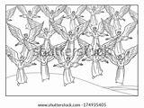 Choir Angels Christmas Coloring Story Shutterstock Template Pages Sketch sketch template