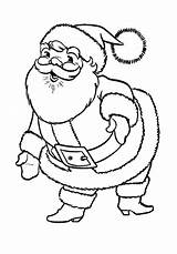 Santa Coloring Claus Pages Funny Fat Big Boots Clause Template Sketchite sketch template