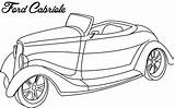 Coloring Ford Pages Classic Cabriole Car Netart Cars sketch template