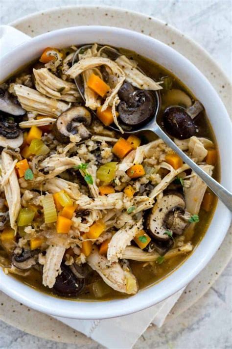 Slow Cooker Chicken And Wild Rice Soup Jessica Gavin