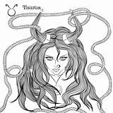 Taurus Astrological Honest Brutal Lineart sketch template
