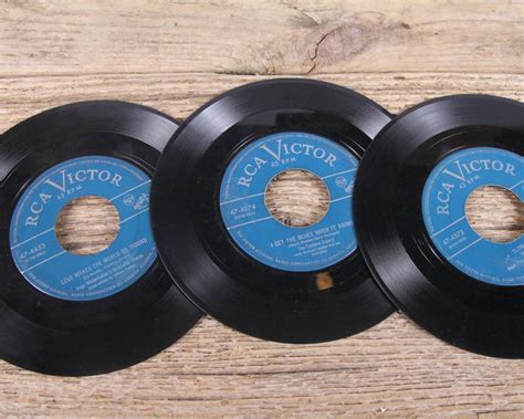 vintage  records blue vinyl records antique vinyl records decorations  records