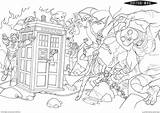 Coloring Who Doctor Pages Colouring Printable Bbc Tardis Books Sheets Popular Print Library Choose Board Blanket sketch template