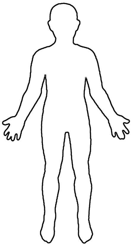 human body outline printable clipartsco