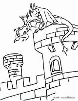 Dragon Castle Coloring Pages Getcolorings Print sketch template