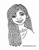 Coloring Pages Girl Girls American Sheets African Color Kids Hair Magic Boys Afro Printable Book People Dreads Boy Natural Beautiful sketch template