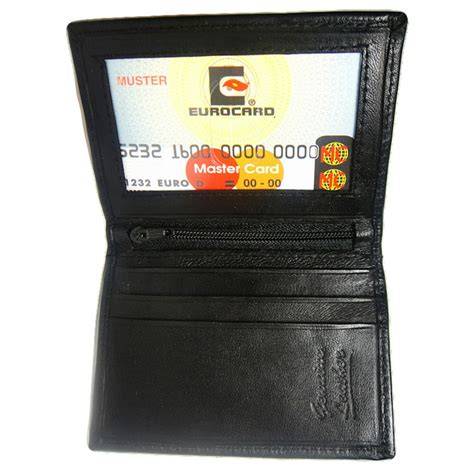 leather slim id credit card holder wallet front pocket  id window