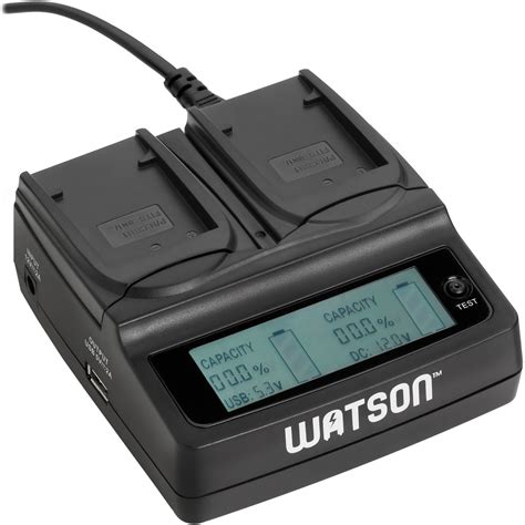 watson duo lcd charger kit   battery adapter plates
