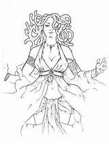 Medusa Mythologie Mythologique Campe Personnage Grecque Netart sketch template