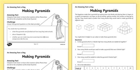 making pyramids worksheet worksheet worksheet