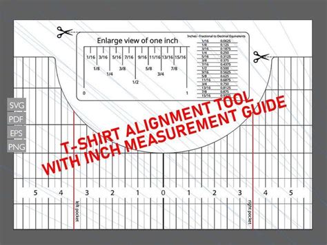 printable  shirt alignment tool  shirt ruler svg  shirt alignment