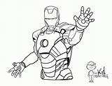 Coloring Ironman Mewarnai Avengers Robot Davesimpson Birijus Coloringhome sketch template