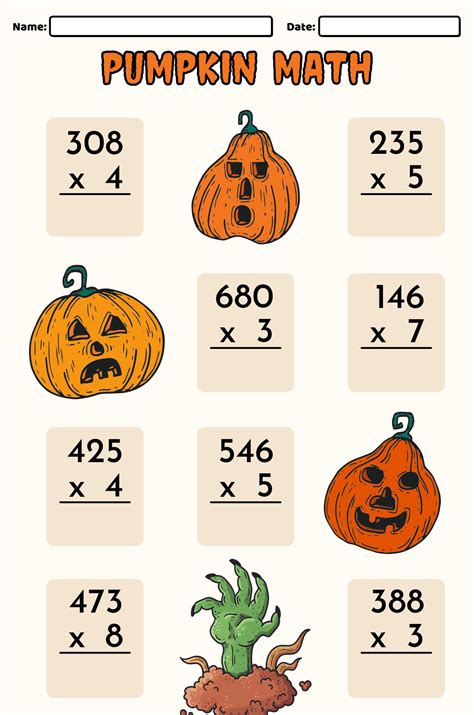 halloween math worksheets printable     printablee